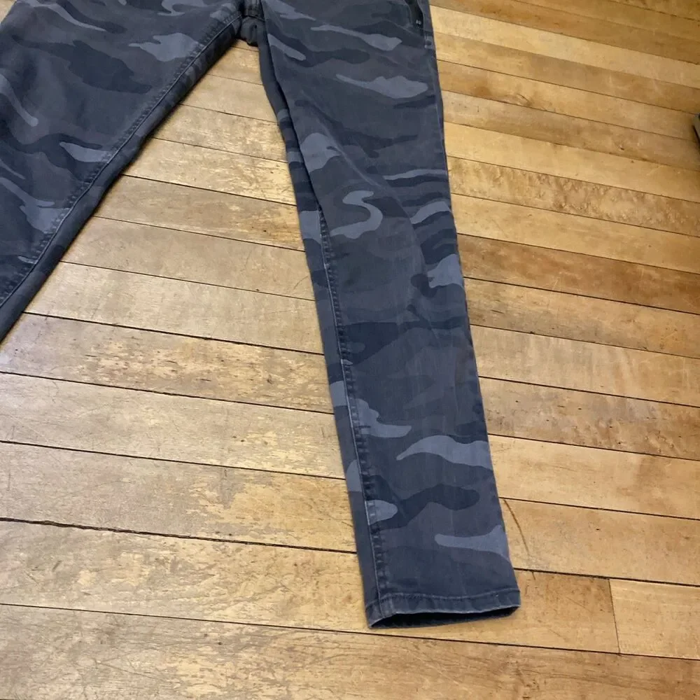 Democracy Ab Solution Pants Women’s Size 8 Camo Zip Pockets Skinny Mid Rise
